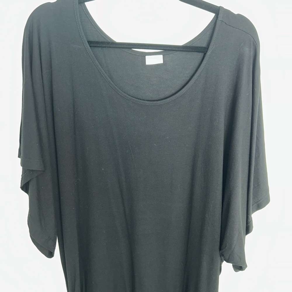 Lasagna Black Size 8/10 Dress Tie Sides‎ Lightweight Wide Short Sleeve